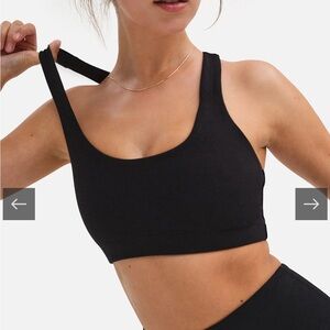 NWT Mate the Label Organic Cotton Sports Bra -black
